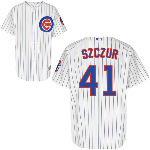 Matt Szczur #41 MLB Jersey-Chicago Cubs Men's Authentic Home White Cool Base Baseball Jersey
